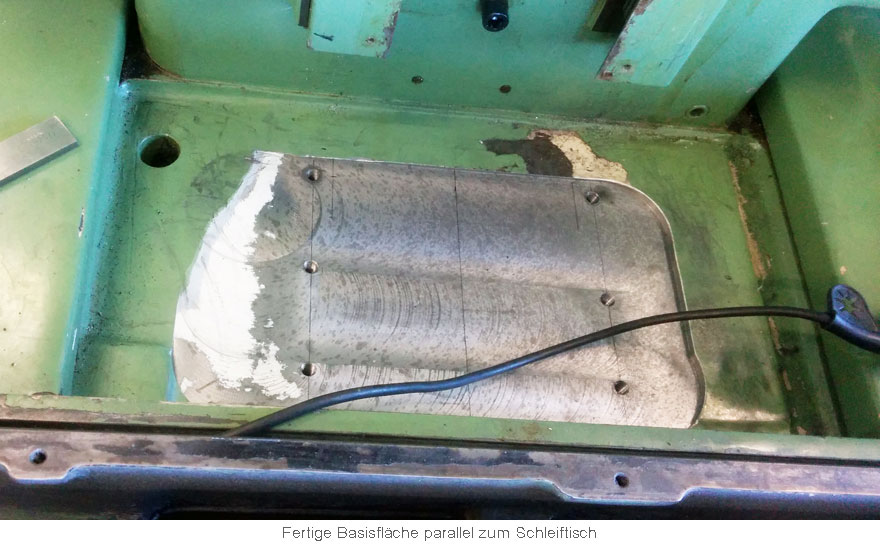 Fertige Basisfläche für Vorrichtung