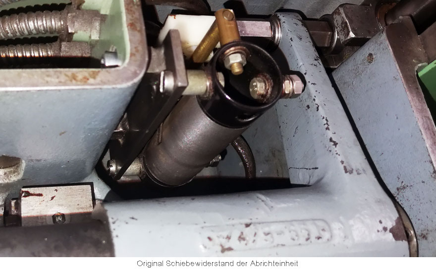 Alter Schiebewiderstand des Abrichters für Drehzahlkompensation