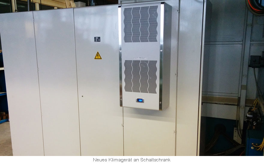 Neues Cosmotec Klimagerät an Schaltschrank Mägerle MFP-125