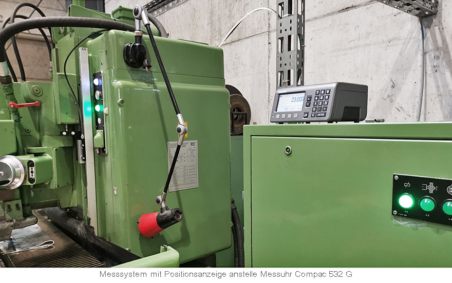 Neues Messsystem mit Positionsanzeige anstelle der Messuhr Compac 532 G
